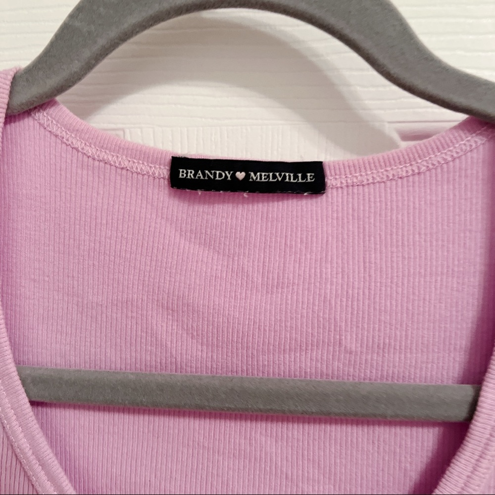 BRANDY MELVILLE Zelly Button Up Short Sleeve Cute Fitted Top - Picture 5 of 14